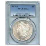 1879-S Morgan Silver Dollar - PCGS MS 64