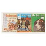 3 Old 1950 Outdoorsman Magazines