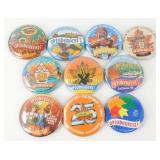 10 Oktoberfest Buttons: 1980, 1981, 1982, 1983,