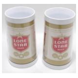 2 Plastic Lone Star Beer Mugs