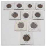 Complete Set of Canada Large Pennies George V