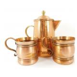 Copper Pot & 2 Cups