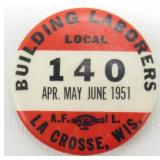 Vintage 1951 La Crosse Local 140 Building