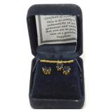 Sapphire Pendant w/ Matching Earrings