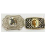 Belt Buckles - 2 with Pictures of Horses
