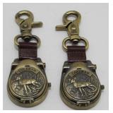 Lot of 2 Coleman Pocket Watches - Whitetail Deer