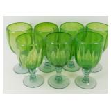 * 7-pc Hand Blown Wine Goblets