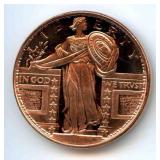 1 oz .999 Copper Round - Liberty Design