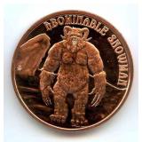 1 oz Pure Copper Round - Abominable Snowman