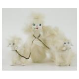 Pair of Real Fur Wind-Up Dogs - TTT Japan