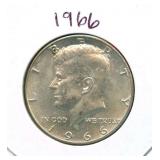 1966 Kennedy Silver Half Dollar - 40% Silver