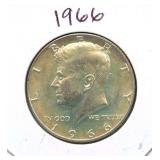 1966 Kennedy Silver Half Dollar - 40% Silver