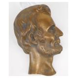 Vintage Abraham Lincoln Bronze Wall Plaque