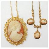 Vintage Cameo Brooch / Necklaces - Avon and AMCO