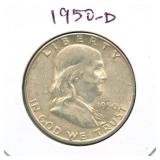 1950-D Franklin Silver Half Dollar