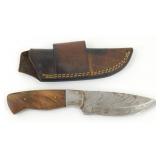 Genuine Damascus Hunting Knife with Sheath