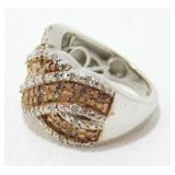 Affinity Champagne Diamonds 925 Sterling Ring -