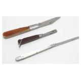 3 Vintage Pocket, Carry Knives - Sabre Barlow