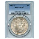 1884-O Morgan Silver Dollar - PCGS MS63