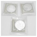 3 American Mint Silver-Plated U.S. Coins