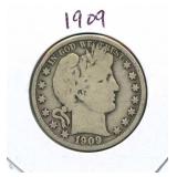 1909 Barber Half Dollar