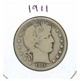 1911 Barber Half Dollar