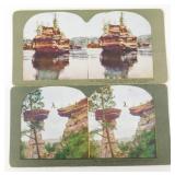 (2) Wisconsin Dells Stereoview Cards