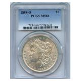 1880-O Morgan Silver Dollar - PCGS MS 64