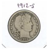 1912-S Barber Half Dollar