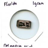 Florida 1 gram .999 Pure Silver Bullion Bar