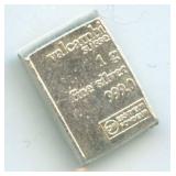 Valcambi Suisse 1 gram .999 Fine Silver