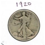 1920 Standing Liberty Silver Half Dollar