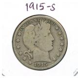 1915-S Barber Half Dollar