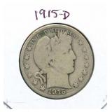 1915-D Barber Half Dollar