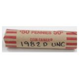 Roll of 50 Uncirculated 1982-D Lincoln Memorial