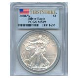 2008-W 1 oz Silver Eagle - PCGS MS 69