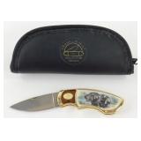 Franklin Mint Pocket Knife with Case - Black Lab