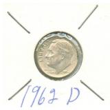 1962-D Roosevelt Silver Dime
