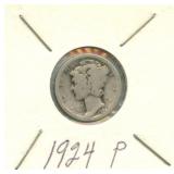 1924-P Mercury Silver Dime