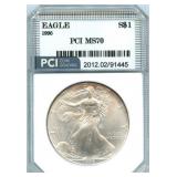 1996 U.S. Silver Eagle ASE - PCI MS70