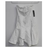 NWT XXS White Denim Dress