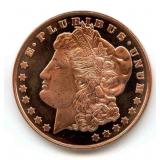 1 oz Pure Copper Round - Morgan Dollar Design