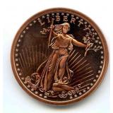 1 oz Pure Copper Round - Saint Gaudens Design