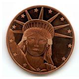 1 oz Pure Copper Round - Statue Of Liberty Design