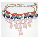 Group of Statement Necklaces - Blue Bead Necklace