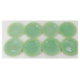 * 8 Jadeite "Jane Roy" Saucers