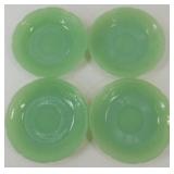 * 4 Jadeite "Alice" Saucers