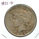 1922-D Peace Silver Dollar