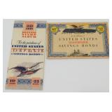 2 WWII U.S. Defense Bond Stamp Albums with Some