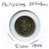 Philippines 20 Centavos Silver - 1944